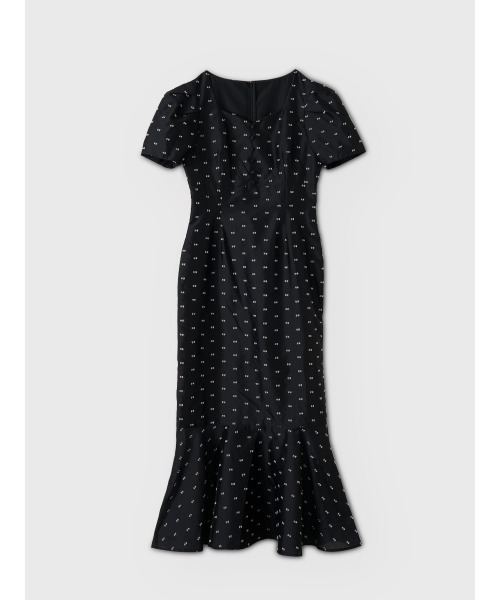 EIMY ISTOIRE(エイミーイストワール)の「CAMILLE DOT JACQUARD DRESS(ワンピース・レディース・ホワイト/ブラック・36/38)」の7枚目の写真