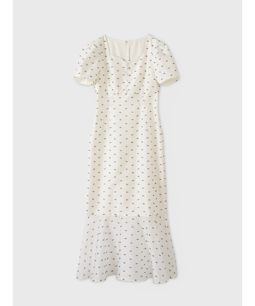 EIMY ISTOIRE(エイミーイストワール)の「CAMILLE DOT JACQUARD DRESS(ワンピース・レディース・ホワイト/ブラック・36/38)」の18枚目の写真