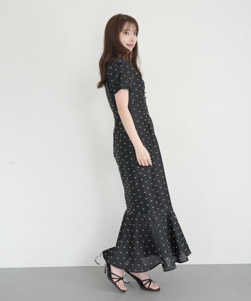 EIMY ISTOIRE(エイミーイストワール)の「CAMILLE DOT JACQUARD DRESS(ワンピース・レディース・ホワイト/ブラック・36/38)」の16枚目の写真