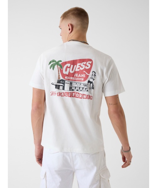 GUESS JEANS WEST Coast Hotel Tee Tシャツ バックプリント | GUESS