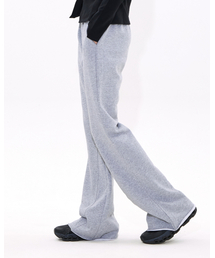 Raw Edge Flare Sweatpants (MELANGE GREY)