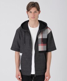 BLACK LABEL CRESTBRIDGE（ブラックレーベル・クレストブリッジ）の「カラミチェックパッチワークフーディー（パーカー）」