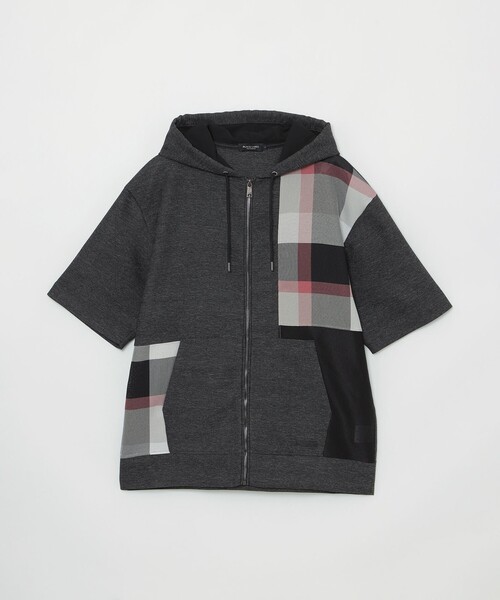 BLACK LABEL CRESTBRIDGE(ブラックレーベル・クレストブリッジ)の「カラミチェックパッチワークフーディー(パーカー・メンズ・ライトグレー/チャコールグレー/ネイビー・LL/L/M/S)」の15枚目の写真