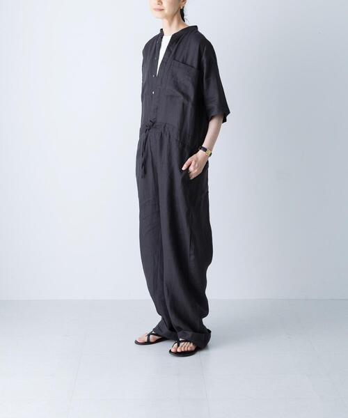 かぐれ（カグレ）の「リネンハーフスリーブオールインワン（その他