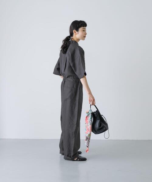 かぐれ（カグレ）の「リネンハーフスリーブオールインワン（その他