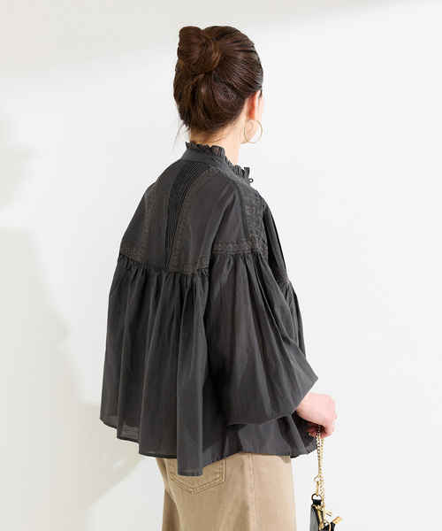 Fanaka(ファナカ)の「【WEB限定】FANAKA / ヨーロピアンヴィンテージライクレースブラウス(シャツ/ブラウス・レディース・ブラック/ホワイト・FREE)」の8枚目の写真