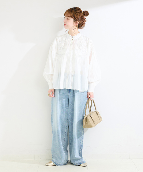 Fanaka(ファナカ)の「【WEB限定】FANAKA / ヨーロピアンヴィンテージライクレースブラウス(シャツ/ブラウス・レディース・ブラック/ホワイト・FREE)」の10枚目の写真