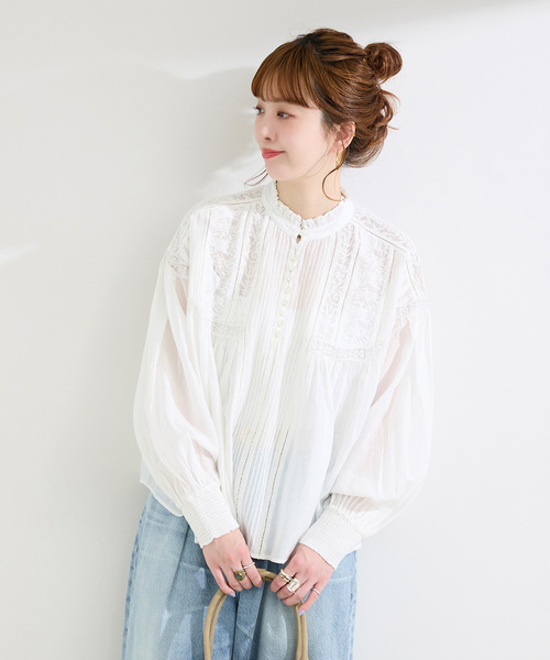 Fanaka(ファナカ)の「【WEB限定】FANAKA / ヨーロピアンヴィンテージライクレースブラウス(シャツ/ブラウス・レディース・ブラック/ホワイト・FREE)」の13枚目の写真