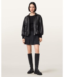 VIOLA LEOPARD PRINT PLEATED MINI SKIRT | VIOLA レオパード プリント プリーツ ミニ スカート