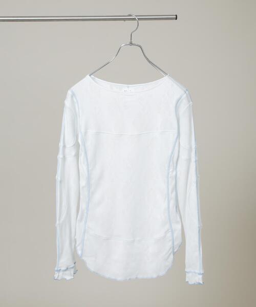RhodolirioN(ロドリリオン)の「RhodolirioN/Color Stitching Long Sleeve T(Tシャツ/カットソー・レディース・オフホワイト/ブラック・0)」の2枚目の写真