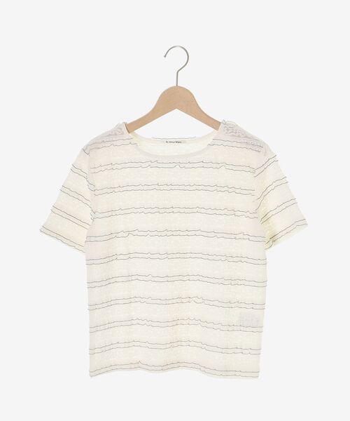 le.coeur blanc（ルクールブラン）の「レーシーフリルカットソー（Tシャツ/カットソー・レディース・オフホワイト/ブラック・38）」の11枚目の写真