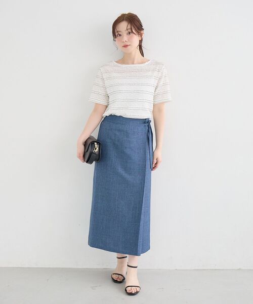 le.coeur blanc（ルクールブラン）の「レーシーフリルカットソー（Tシャツ/カットソー・レディース・オフホワイト/ブラック・38）」の17枚目の写真