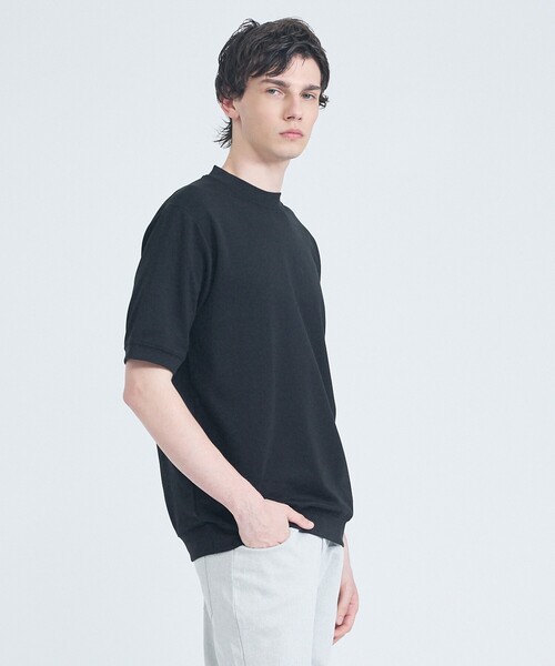 ABAHOUSE GRAY(アバハウスグレイ)の「【SMART CLOSET/WEB限定】シルキータッチ モックネック 半袖Tシャツ(Tシャツ/カットソー・メンズ・グレイッシュブルー/ブラック/グレイッシュベージュ/ホワイト・46/48)」の18枚目の写真