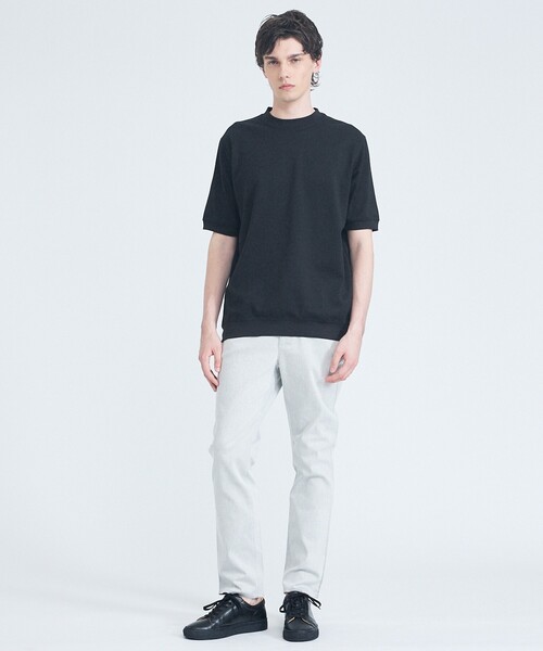 ABAHOUSE GRAY(アバハウスグレイ)の「【SMART CLOSET/WEB限定】シルキータッチ モックネック 半袖Tシャツ(Tシャツ/カットソー・メンズ・グレイッシュブルー/ブラック/グレイッシュベージュ/ホワイト・46/48)」の17枚目の写真