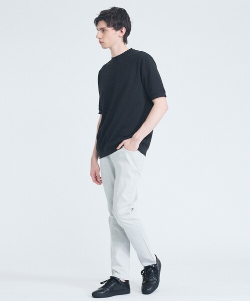ABAHOUSE GRAY(アバハウスグレイ)の「【SMART CLOSET/WEB限定】シルキータッチ モックネック 半袖Tシャツ(Tシャツ/カットソー・メンズ・グレイッシュブルー/ブラック/グレイッシュベージュ/ホワイト・46/48)」の16枚目の写真