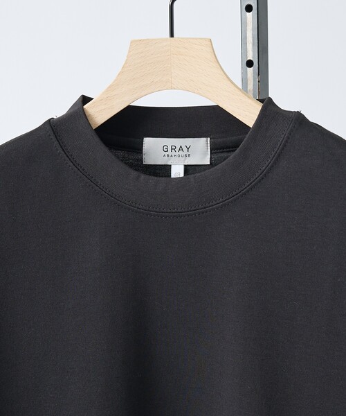 ABAHOUSE GRAY(アバハウスグレイ)の「【SMART CLOSET/WEB限定】シルキータッチ モックネック 半袖Tシャツ(Tシャツ/カットソー・メンズ・グレイッシュブルー/ブラック/グレイッシュベージュ/ホワイト・46/48)」の13枚目の写真