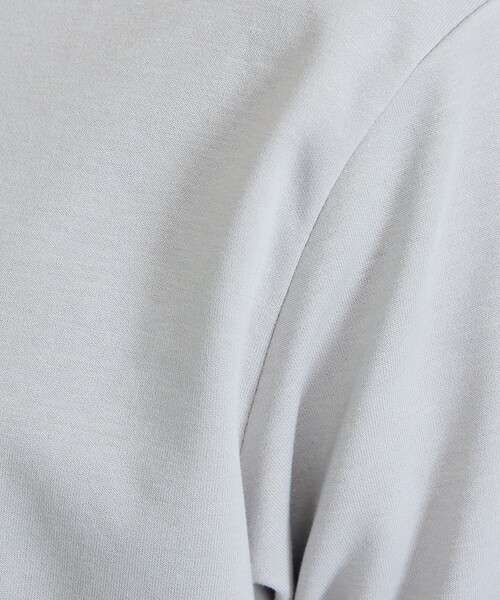 ABAHOUSE GRAY(アバハウスグレイ)の「【SMART CLOSET/WEB限定】シルキータッチ モックネック 半袖Tシャツ(Tシャツ/カットソー・メンズ・グレイッシュブルー/ブラック/グレイッシュベージュ/ホワイト・46/48)」の10枚目の写真