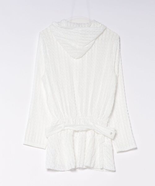 Ritzy(リッツィー)の「フード付きケーブルニットペプラムトップス(その他トップス・レディース・ホワイト・S/M/L/XL)」の2枚目の写真