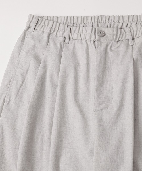 rehacer(レアセル)の「rehacer : Hemp Blend Relax Tuck Pants / ヘンプブレンド リラックス タックパンツ(その他パンツ・メンズ・ブラック/ライトベージュ・LARGE/MEDIUM/SMALL)」の5枚目の写真