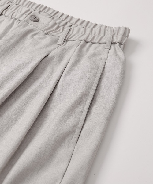 rehacer(レアセル)の「rehacer : Hemp Blend Relax Tuck Pants / ヘンプブレンド リラックス タックパンツ(その他パンツ・メンズ・ブラック/ライトベージュ・LARGE/MEDIUM/SMALL)」の6枚目の写真
