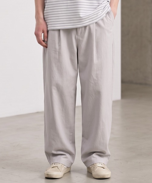 rehacer(レアセル)の「rehacer : Hemp Blend Relax Tuck Pants / ヘンプブレンド リラックス タックパンツ(その他パンツ・メンズ・ブラック/ライトベージュ・LARGE/MEDIUM/SMALL)」の14枚目の写真