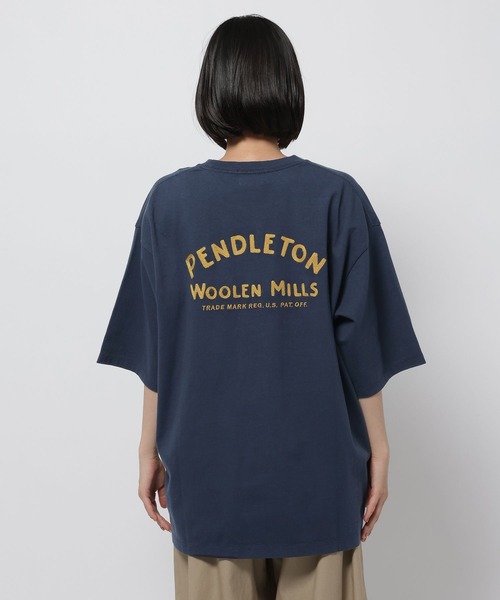 PENDLETON(ペンドルトン)の「【PENDLETON(ペンドルトン)】別注刺繍Tシャツ(Tシャツ/カットソー・レディース・ホワイト/ネイビー・LARGE/MEDIUM)」の10枚目の写真