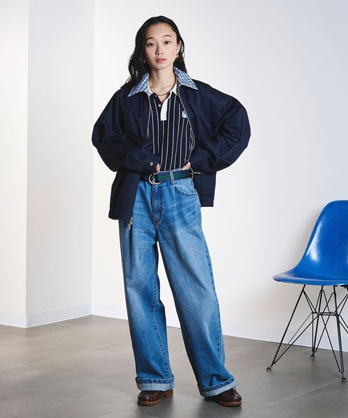 FILA(フィラ)の「(FILAⅹROSEBUD)KNITTED POLO SHIRT(ポロシャツ・レディース・ホワイト/ネイビー・ONE SIZE)」の18枚目の写真