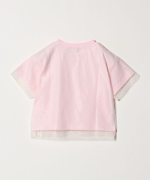 green label relaxing(グリーンレーベルリラクシング)の「チュール ドッキング Tシャツ / キッズ 100cm-130cm(Tシャツ/カットソー・キッズ・ライトピンク/イエロー・130cm/100cm/120cm/110cm)」の6枚目の写真