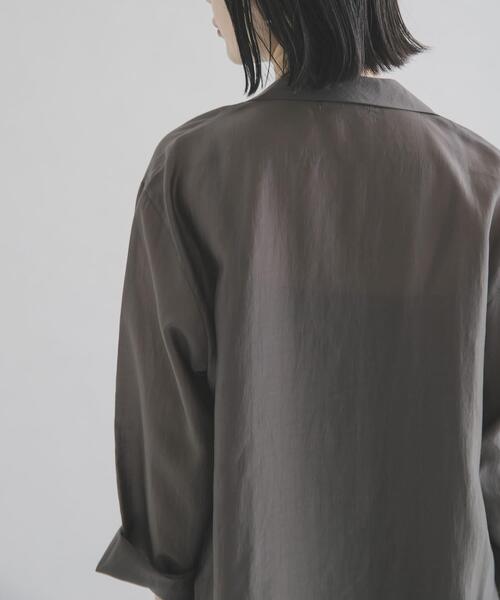 THE GOODLAND MARKET(ザグッドランドマーケット)の「『別注』MIDIUMISOLID×THE GOODLAND MARKET sheer shirt jacket(その他アウター・レディース・オレンジ/チャコールグレー/ライトブルー・FREE)」の15枚目の写真