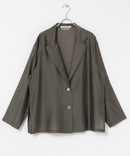 THE GOODLAND MARKET(ザグッドランドマーケット)の「『別注』MIDIUMISOLID×THE GOODLAND MARKET sheer shirt jacket(その他アウター・レディース・オレンジ/チャコールグレー/ライトブルー・FREE)」の18枚目の写真