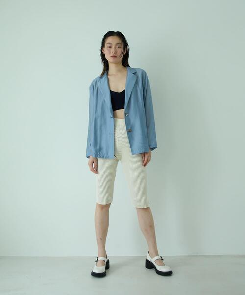 THE GOODLAND MARKET(ザグッドランドマーケット)の「『別注』MIDIUMISOLID×THE GOODLAND MARKET sheer shirt jacket(その他アウター・レディース・オレンジ/チャコールグレー/ライトブルー・FREE)」の22枚目の写真