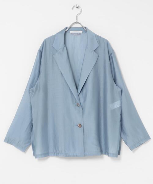 THE GOODLAND MARKET(ザグッドランドマーケット)の「『別注』MIDIUMISOLID×THE GOODLAND MARKET sheer shirt jacket(その他アウター・レディース・オレンジ/チャコールグレー/ライトブルー・FREE)」の18枚目の写真