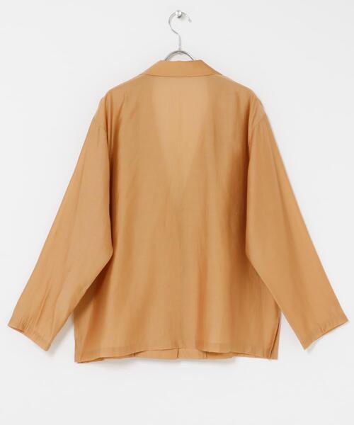 THE GOODLAND MARKET(ザグッドランドマーケット)の「『別注』MIDIUMISOLID×THE GOODLAND MARKET sheer shirt jacket(その他アウター・レディース・オレンジ/チャコールグレー/ライトブルー・FREE)」の7枚目の写真