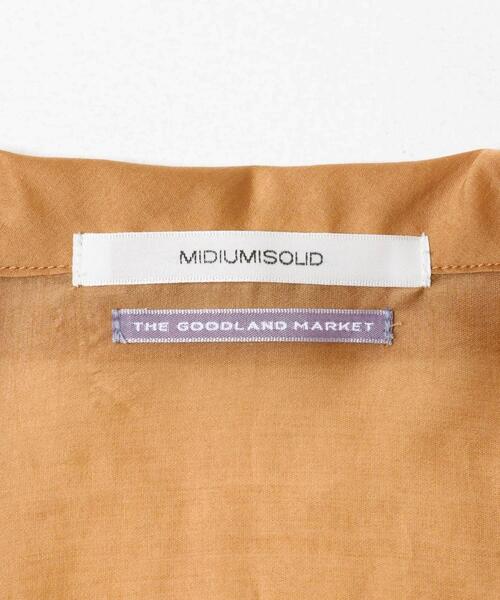 THE GOODLAND MARKET(ザグッドランドマーケット)の「『別注』MIDIUMISOLID×THE GOODLAND MARKET sheer shirt jacket(その他アウター・レディース・オレンジ/チャコールグレー/ライトブルー・FREE)」の9枚目の写真