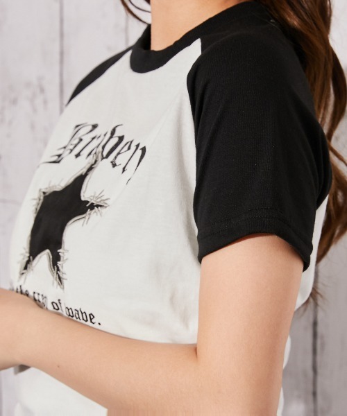 GORGE(ゴージ)の「《ダメージスター×ロゴ》ドロストカットソー/Y2K/春夏/全3色(Tシャツ/カットソー・レディース・レッド/ブラック/グレー・F)」の18枚目の写真