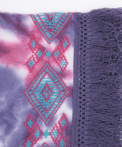 チチカカ(チチカカ)の「Rico ムラ染キカ刺繍ポンチョ(ポンチョ・レディース・マスタード/グレー/パープル・FREE)」の16枚目の写真