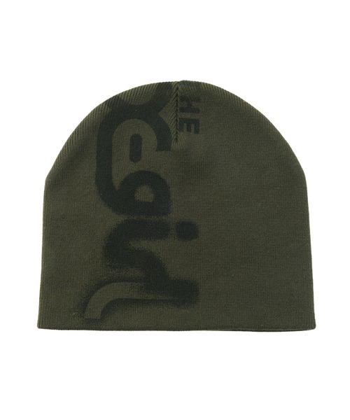 X-girl(エックスガール)の「HEAVY DISTRESSED LOGO BEANIE(ニットキャップ/ビーニー・レディース・ブラック/オリーブ・ONE SIZE)」の16枚目の写真