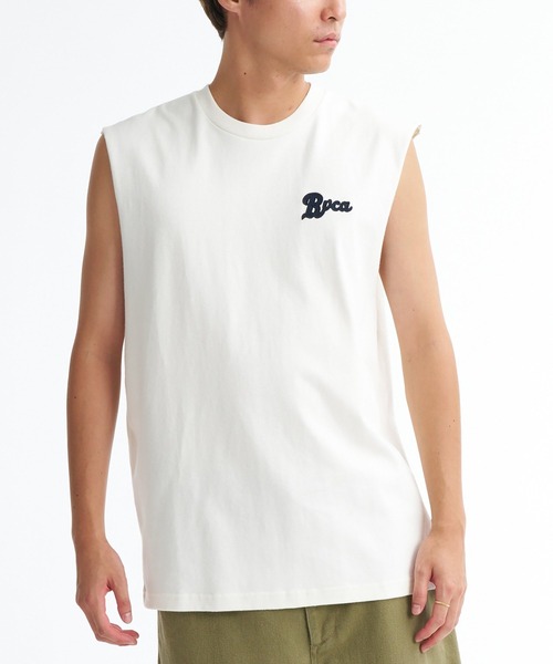 RVCA（ルーカ）の「RVCA メンズ RANCH SCRIPT TT タンクトップ 【2026年春夏モデル】（タンクトップ・メンズ・ブラック/オフホワイト/カーキ・MEDIUM/X-LARGE/SMALL/LARGE）」の4枚目の写真