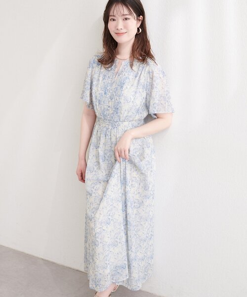 natural couture(ナチュラルクチュール)の「ピンタックフレア袖ワンピース(ワンピース・レディース・その他3/その他2/その他1/ネイビー/ラベンダー・FREE)」の20枚目の写真