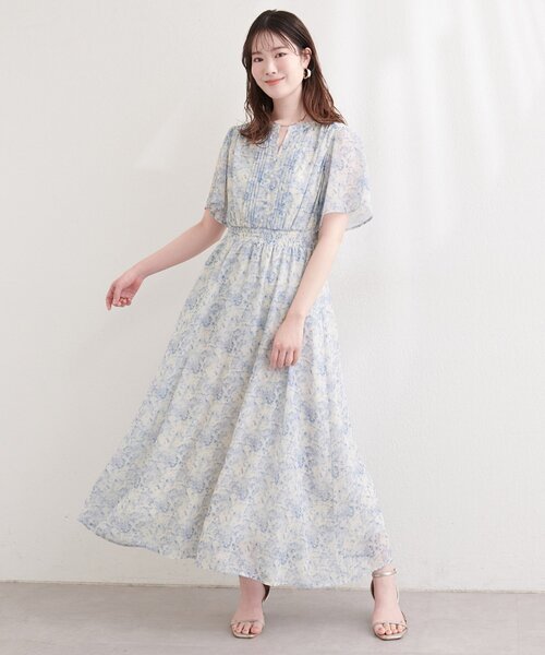 natural couture(ナチュラルクチュール)の「ピンタックフレア袖ワンピース(ワンピース・レディース・その他3/その他2/その他1/ネイビー/ラベンダー・FREE)」の21枚目の写真