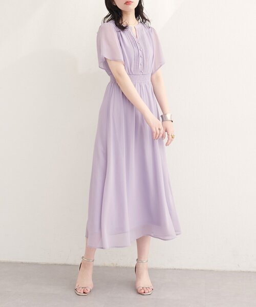 natural couture(ナチュラルクチュール)の「ピンタックフレア袖ワンピース(ワンピース・レディース・その他3/その他2/その他1/ネイビー/ラベンダー・FREE)」の13枚目の写真