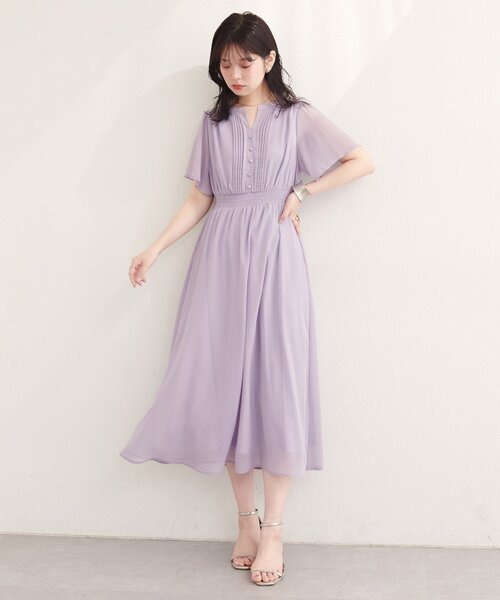 natural couture(ナチュラルクチュール)の「ピンタックフレア袖ワンピース(ワンピース・レディース・その他3/その他2/その他1/ネイビー/ラベンダー・FREE)」の14枚目の写真