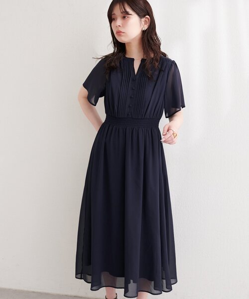 natural couture(ナチュラルクチュール)の「ピンタックフレア袖ワンピース(ワンピース・レディース・その他3/その他2/その他1/ネイビー/ラベンダー・FREE)」の16枚目の写真