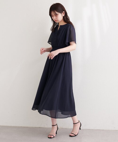 natural couture(ナチュラルクチュール)の「ピンタックフレア袖ワンピース(ワンピース・レディース・その他3/その他2/その他1/ネイビー/ラベンダー・FREE)」の18枚目の写真