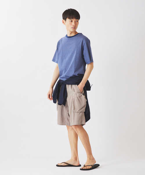 JOURNAL STANDARD relume（ジャーナルスタンダード　レリューム）の「マイクロ マルチボーダー Tシャツ（Tシャツ/カットソー・メンズ・ネイビー/ベージュ/ブラック・MEDIUM/LARGE）」の8枚目の写真