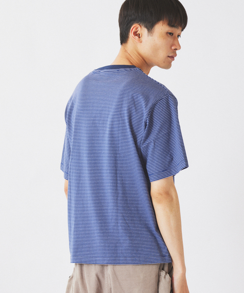 JOURNAL STANDARD relume（ジャーナルスタンダード　レリューム）の「マイクロ マルチボーダー Tシャツ（Tシャツ/カットソー・メンズ・ネイビー/ベージュ/ブラック・MEDIUM/LARGE）」の13枚目の写真