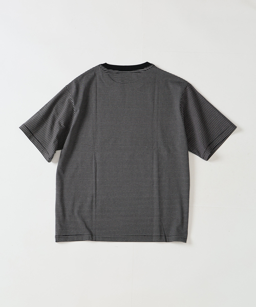 JOURNAL STANDARD relume（ジャーナルスタンダード　レリューム）の「マイクロ マルチボーダー Tシャツ（Tシャツ/カットソー・メンズ・ネイビー/ベージュ/ブラック・MEDIUM/LARGE）」の17枚目の写真