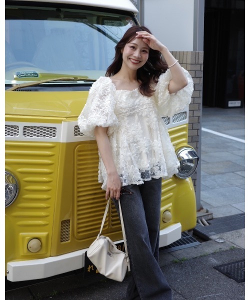 3wayチュールトップ（Tシャツ/カットソー）｜JUMELLE（ジュメロ）の