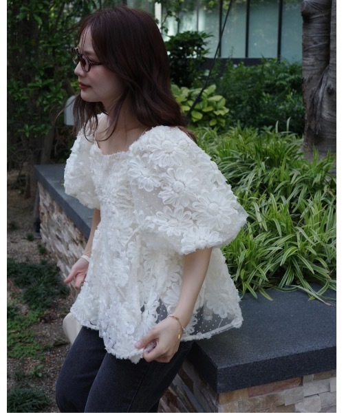 3wayチュールトップ（Tシャツ/カットソー）｜JUMELLE（ジュメロ）の