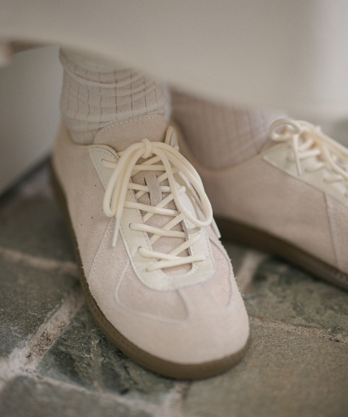 LAULEN(ローレン)の「german trainer sneakers / ジャーマントレーナー スニーカー(スニーカー・レディース・ブラウン/アイボリー/キャメル/グレー・23cm/24cm/25cm)」の1枚目の写真